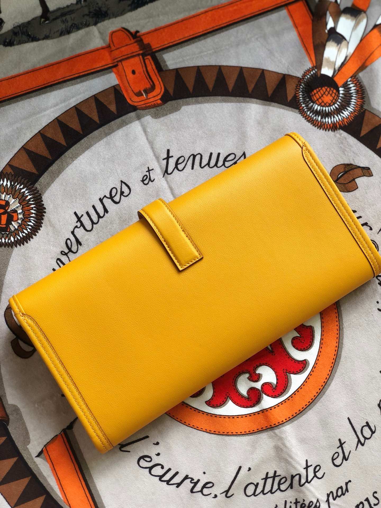 에르메스 지제 엘란29 앰버 옐로우 스위프트 송아지가죽